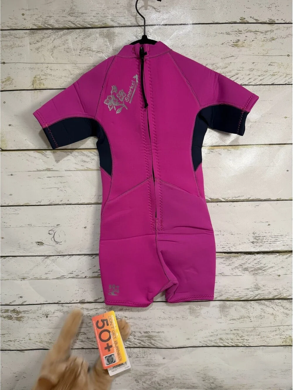 NEW O'Neill Wetsuits Girls 2mm Reactor Berry Slate Pink Sz 2 Snorkle SPF 50+ NWT